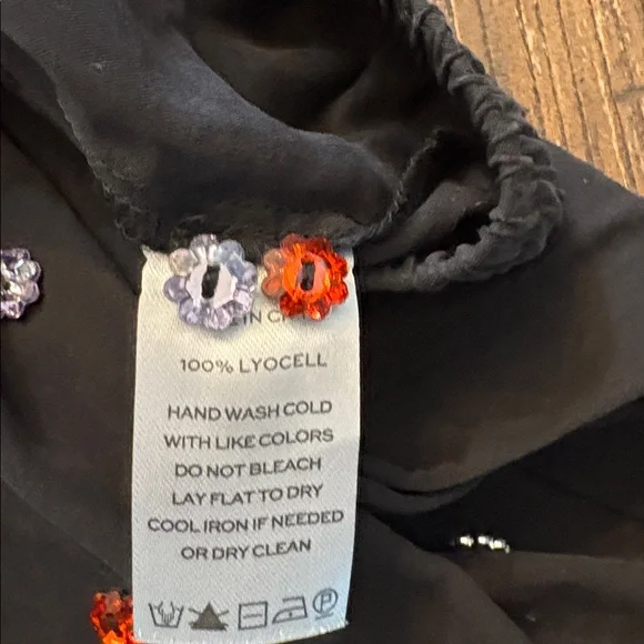 Hill House Home Jewel Jammie Pant Black Embellished Size XS EUC - Picture 6 of 7